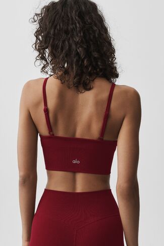 Alo Yoga Seamless Modal Ribbed Delight Bralette - Summer Romance Red in Saudi Arabia
