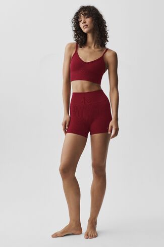 Alo Yoga Seamless Modal Ribbed Delight Bralette - Summer Romance Red in Saudi Arabia