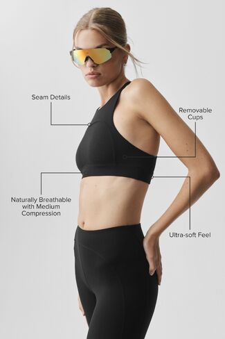 Alo Yoga ALO Softsculpt Superset Bra - Black in Saudi Arabia
