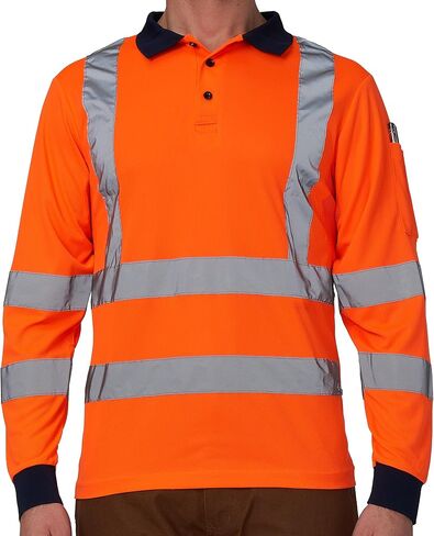 A-Safety Long Sleeves Hi Vis Safety Daily Work Construction قمصان البولو للرجال من أجل النساء in Kuwait