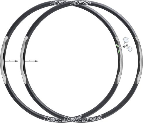 2 حزمة 700C أنابيب دراجة الطريق 700x28C/30C/32C/35C FV60mm بريستا صمام 700C أنابيب متوافقة مع 700 x 28C 700x29C 700 x 30C 700x31C 700 x 32C 700 x 35C أنابيب إطارات الدراجة in Kuwait