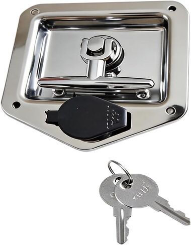 T Handle Match RV Truck Door Tool Box Box Place مع Keys Gasket Steeld Standle Lock 2PCS/1PC (Black-2pcs) in Kuwait