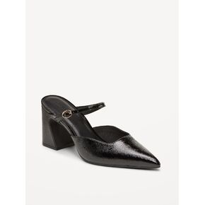 Old Navy Buckle-Strap Mule Heels for Women - Black Jack in Kuwait