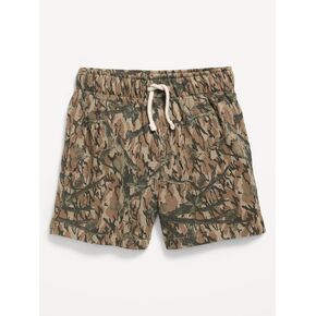 Old Navy Favorite Fleece Below Knee Jogger Shorts for Boys - Forest Camo in Kuwait