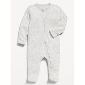 Old Navy 2-Way-Zip Sleep & Play Footed One-Piece for Baby - Gray Ghost in Kuwait