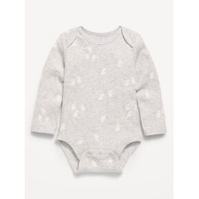 Old Navy Printed Unisex Long-Sleeve Ribbed Bodysuit for Baby - Ghost in Kuwait