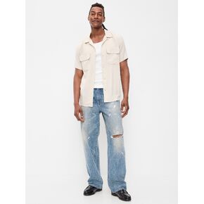 Old Navy 90s Baggy Jeans - Light Wash (Paint Splatter) in Kuwait