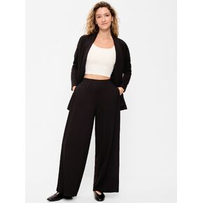 Old Navy High-Waisted Bounce Lite Drapey Wide-Leg Pleated Pants - Black Jack in Saudi Arabia