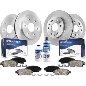 Detroit Axle - Brake Kit for 2005 2006 2007 Ford Focus, Front Disc Brakes Rotors Ceramic Brake Pads, Rear Brake Drums Brake Shoes Replacement in Saudi Arabia