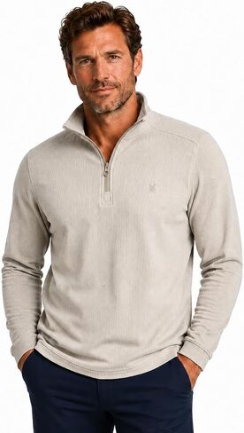 Spyder Mens Quarter Zip Pullover - Soft Stretchy Rib Knit Corduroy Mock Neck 1/4 Zip Pullover Mens Sweater for Fall & Winter in Saudi Arabia