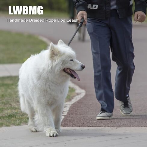 LWBMG 5 FT Dog Leash Handmade Braided Cotton Rope Dog Leash for Small Medium and Large Dogs Colorful Macaron in Saudi Arabia
