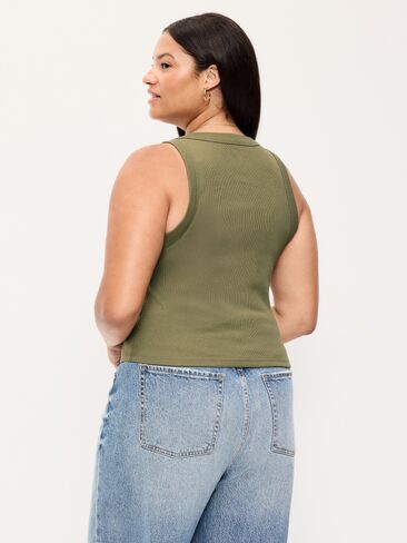 Old Navy Snug Crop Tank Top - Dill Caper in Kuwait