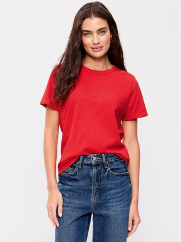 تي شيرت Old Navy EveryWear برقبة دائرية - أحمر سكوتي in Kuwait