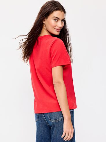 تي شيرت Old Navy EveryWear برقبة دائرية - أحمر سكوتي in Kuwait