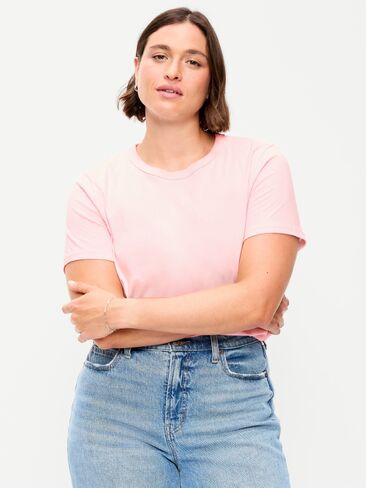 Old Navy EveryWear Crew-Neck T-Shirt - Blush On You in Kuwait