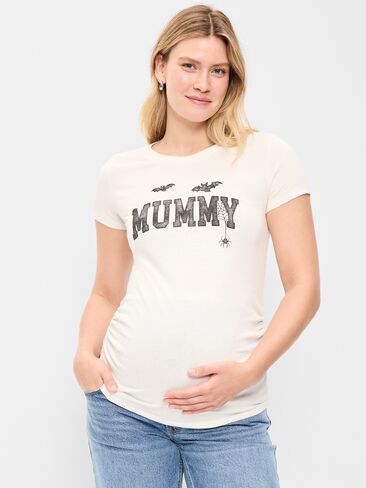 Old Navy Maternity Graphic Side-Shirred T-Shirt - Mummy in Kuwait