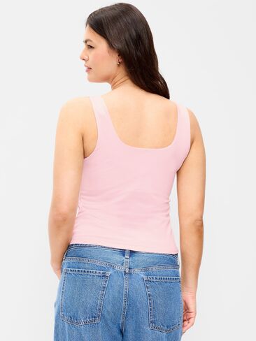 Old Navy Hug Double-Layer Scoop-Neck Tank Top - Blush On You in Kuwait