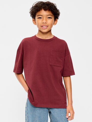 تيشيرت كبير الحجم بجيب كم قصير للاولاد من Old Navy - قرنفل in Kuwait
