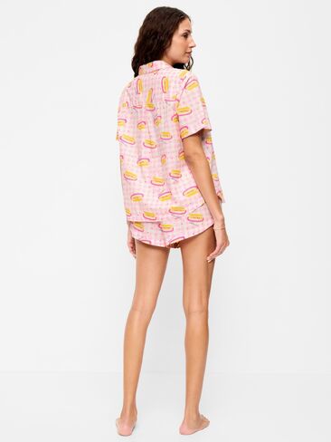 Old Navy Poplin Pajama Short Set - Sweet Butter in Kuwait