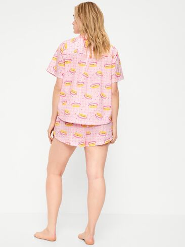 Old Navy Poplin Pajama Short Set - Sweet Butter in Kuwait