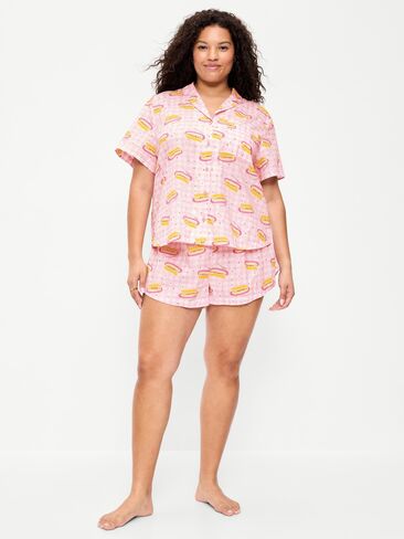 Old Navy Poplin Pajama Short Set - Sweet Butter in Kuwait