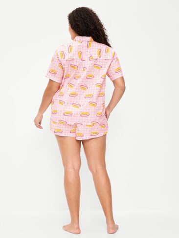 Old Navy Poplin Pajama Short Set - Sweet Butter in Kuwait