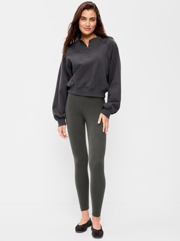 بنطال ضيق بطبقات من الجيرسيه عالي الخصر من Old Navy - نسيج الغابة in Kuwait
