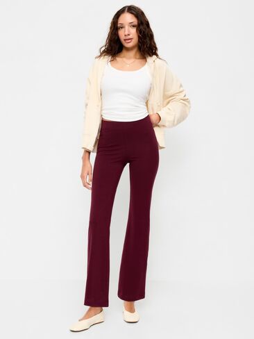 Old Navy High-Waisted Fashion Flare Leggings - Red Raisin in Kuwait