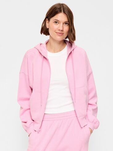 سويت شيرت بغطاء رأس بسحاب كامل من Old Navy SoComfy - برغموت in Kuwait