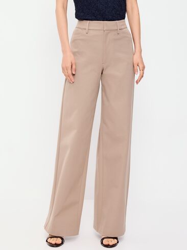 Old Navy High-Waisted Pixie Super Wide-Leg Pants - Chocolate Malted in Kuwait