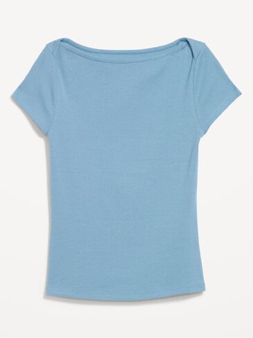 Old Navy Snug Boatneck T-Shirt - Naturalist Blue in Kuwait