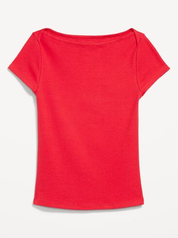 Old Navy Snug Boatneck T-Shirt - Scotty Red in Kuwait