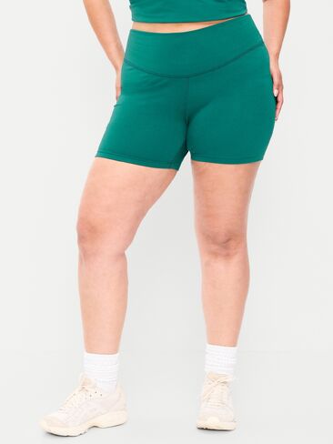 Old Navy High-Waisted PowerChill Biker Shorts -- 5-inch inseam - Deep Lagoon in Kuwait