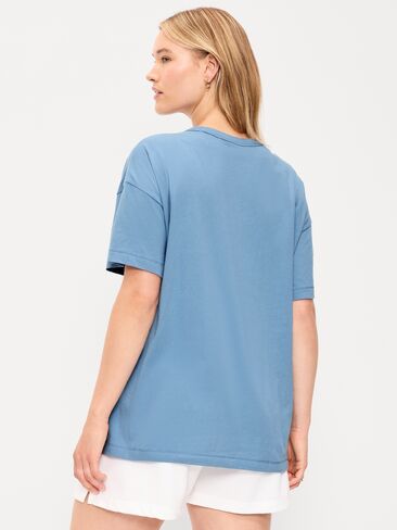 تي شيرت Old Navy كبير الحجم EveryWear Tunic - أزرق طبيعي in Kuwait