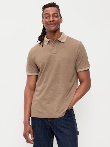 Old Navy Classic Fit Pique Polo - Houndstooth in Kuwait