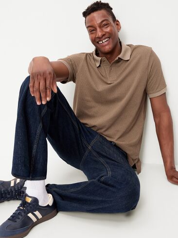 Old Navy Classic Fit Pique Polo - Houndstooth in Kuwait