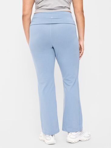 Old Navy High-Waisted PowerChill Fold-Over Bootcut Leggings - Naturalist Blue in Kuwait