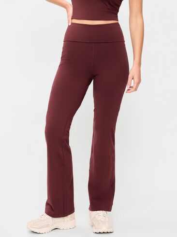 Old Navy High-Waisted PowerChill Fold-Over Bootcut Leggings - Wine Tasting in Kuwait