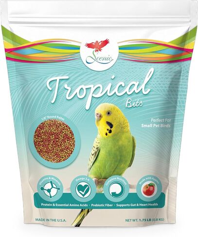 قطع طعام الطيور الأليفة الصغيرة ذات المناظر الطبيعية الخلابة - كيس 1.75 رطل - كريات الطيور 1/8 بوصة - تغذية كاملة للكوكاتيل والببغاء وطيور الحب والكونيور واللوريس in Kuwait