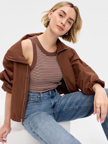 دبابة Old Navy Snug Ringer - شريط بني ترابي in Kuwait