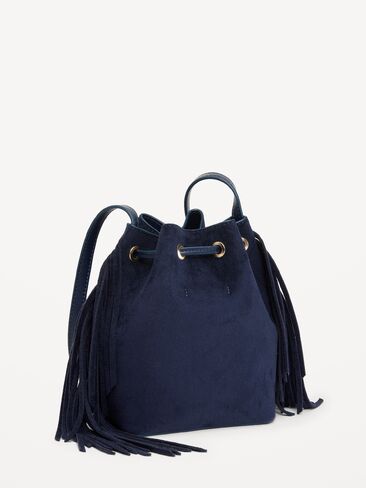 Old Navy Drawstring Fringe Bucket Bag - Volcanic Glass in Kuwait