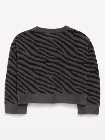 Old Navy Cozy Button-Front Cardigan Sweater for Girls - Zebra in Kuwait