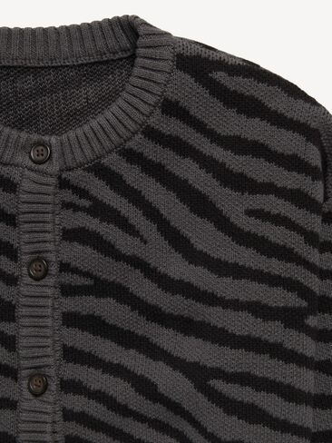 Old Navy Cozy Button-Front Cardigan Sweater for Girls - Zebra in Kuwait