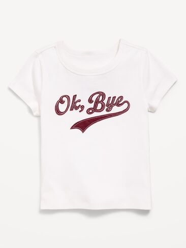 Old Navy Fitted Short-Sleeve T-Shirt for Girls - White Lilies in Kuwait