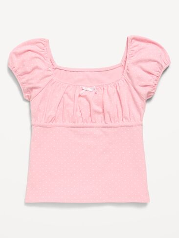 Old Navy Puff-Sleeve Top for Girls - Pink Pirouette in Kuwait