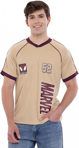 تي شيرت Marvel Mesh لكرة القدم جيرسي رياضي برقبة على شكل حرف V مقاسات البالغين (X-Small - 2XL) in Kuwait