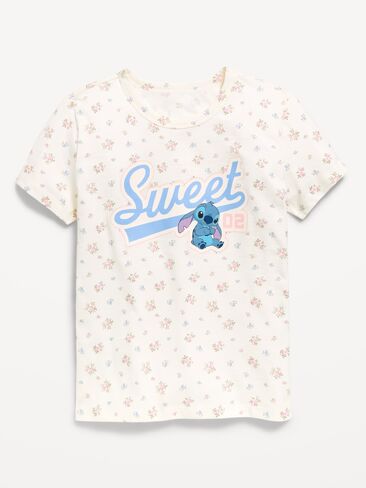Old Navy Disney© Stitch Graphic T-Shirt for Girls - Ditsy Floral in Kuwait