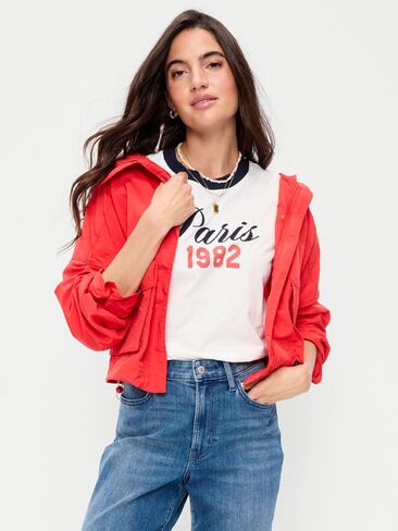 سترة واقية بسحاب كامل من Old Navy - أحمر سكوتي in Kuwait
