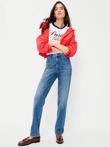 سترة واقية بسحاب كامل من Old Navy - أحمر سكوتي in Kuwait