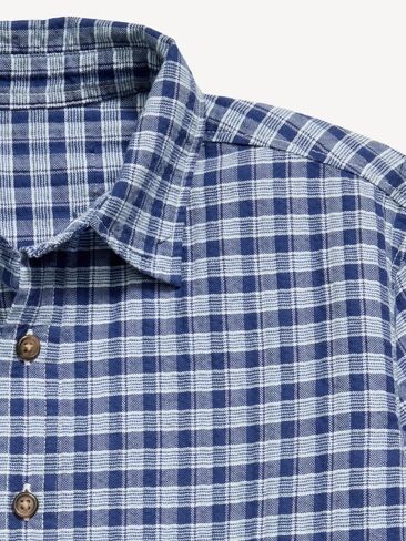 قميص قصير منقوش بأكمام قصيرة للأولاد من Old Navy - أزرق منقوش in Kuwait